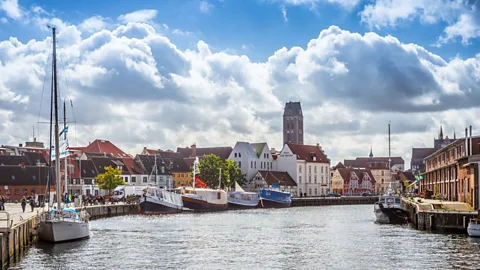 Boats in a harbour in the city of Wismar (Credit: TZ Wismar, Anibal Trejo)