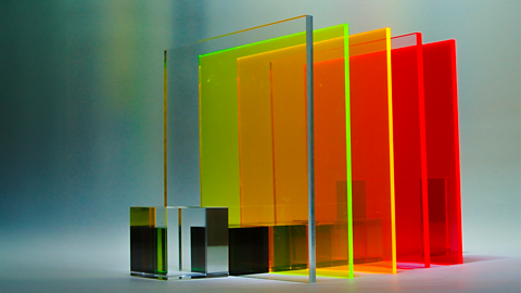 Coloured acrylic panels