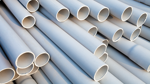 White PVC pipes