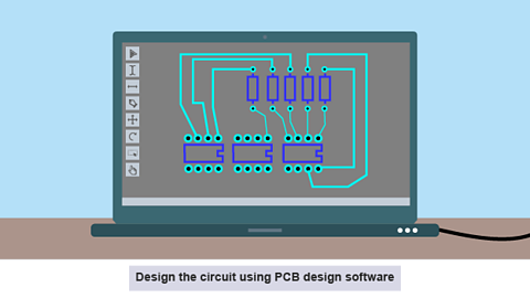 Design the circuit using PCB design software
