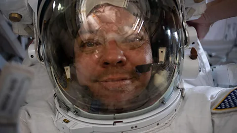 Flight Engineer David Saint-Jacques of the Canadian Space Agency participates in a six-and-a-half hour spacewalk (Credit: Nasa)