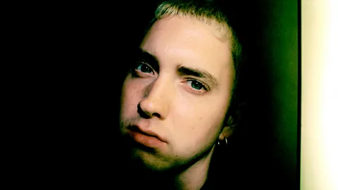 A close up of a young Eminem (Credit: Getty Images)