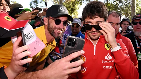 Fans get selfies with Charles Leclerc at F1 Australian Grand Prix in Melbourne (Credit: Getty Images)