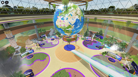 Image of game hub area.