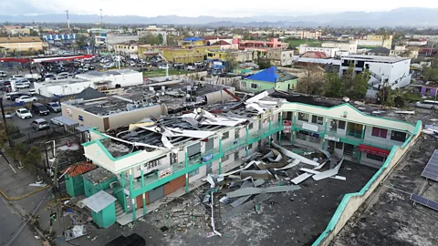 Aerial view of the aftermath of Hurricane Melissa, a catastrophic Category 5 storm, on an apartment complex in Jamaica (Credit: Getty Images)