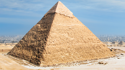 A photo of the pyramid of Khafre, Giza, Egypt.