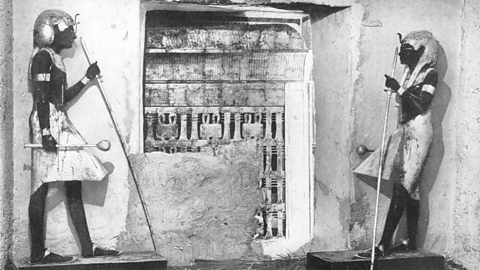 A photo of the entrance to Tutankhamun's tomb.