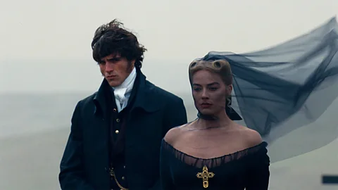 Jacob Elordi and Margot Robbie in Wuthering Heights (Credit: Warner Bros Pictures)