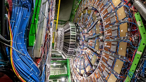 Panels and cables of the Large Hadron Collder at Cern (Credit: Alamy)