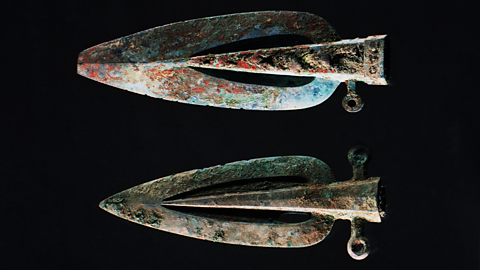 Spear heads from the Shang dynasty.