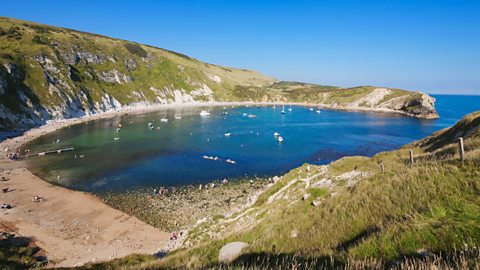 A sheltered cover with very clear water 