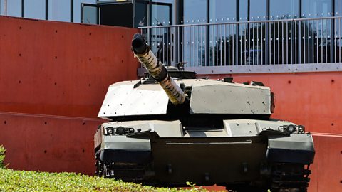 A tank outside the Bovington tank museum