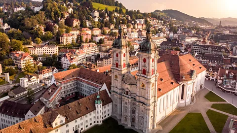 Aerial view of St. Gallen cityscape and skyline in Switzerland (Credit: Alamy)