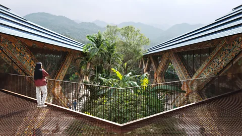 A rendering of Gelephu International Airport in Bhutan, in a modular diagrid structure (Credit: BIG)