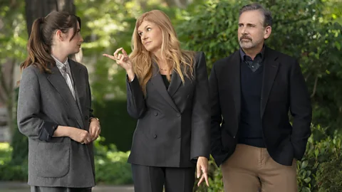Charly Clive, Connie Britton and Steve Carell in Rooster (Credit: HBO Max)