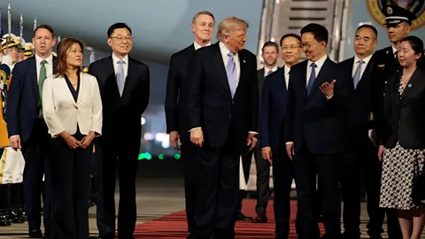 Newshour, Newshour, President Trump arrives in China