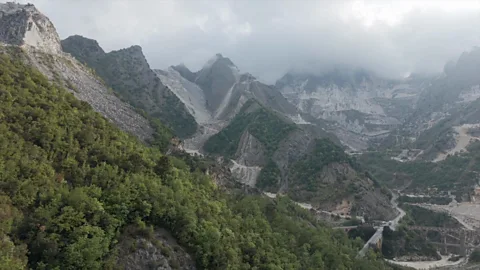 Inside Carrara’s marble caves