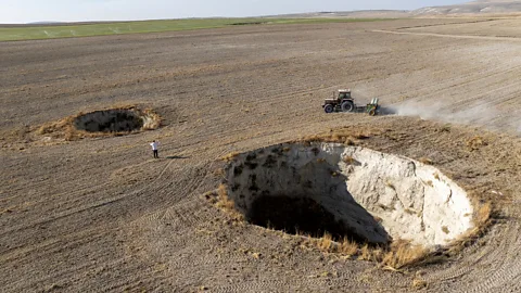 Aerial view of sinkhole on Konya plain (Credit: Getty Images)