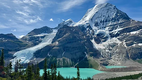 A view of the turquoise Berg Lake nestled at the base of Mount Robson in British Columbia (Credit: Jennifer Malloy)