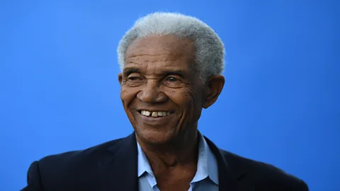 Stumped, Sir Garfield Sobers stands alongside Pele, Michael Jordan and Tiger Woods