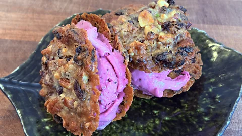 Cooking with Paula McIntyre, Blackcurrant Ice Cream Sandwiches With Florentines
