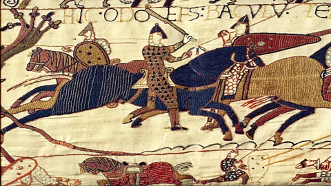 A detail showing soldiers on horseback from the Bayeux Tapestry (Credit: Alamy)