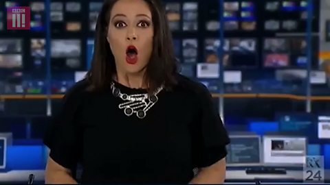 We are all this newsreader who didn't realise she was on camera