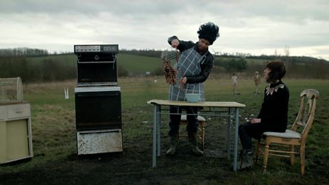 Lorraine is served up some sausages in a Big Field