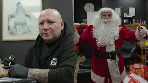 The tattooist who becomes Father Christmas