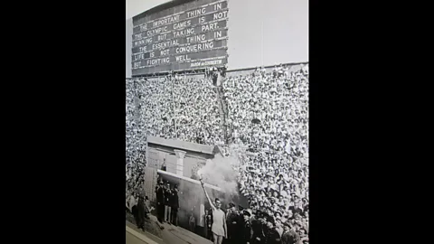 An image from the opening ceremony of 1948 Olympics in London
