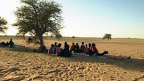 The hardship refugees in the Sahara can face due to the lack of food.