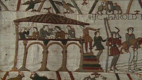 A brief exploration of the Bayeux Tapestry and an examination of several sections.