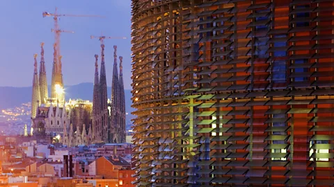 Barcelona, Antoni Gaudi's Sagrada Familia, Jean Nouvel’s Torre Agbar skyscraper