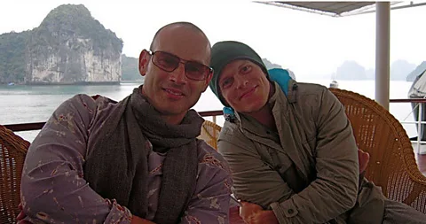 Tim Ferriss (right), the author of The 4-Hour Workweek, in Ha Long Bay, Vietnam.