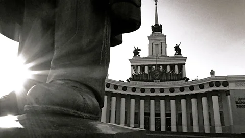 In front of the Central Pavilion of Moscowâs All-Russia Exhibition Centre sits a statue of Lenin. (Pete Seaward)