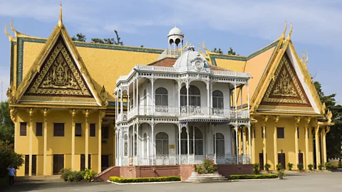 The Gift of Napoleon III building, in front of the Royal Offices inside the Royal Palace Compound in Phnom Penh. (Anders Blomqvist/LPI)