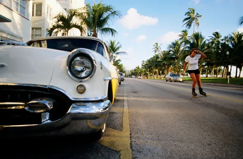 Skate your way through the classic Art Deco district on Ocean Drive. (Witold Skrypczak/LPI)