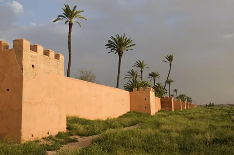 The ochre-coloured ramparts of the Marrakech Agdal. (Olivier Cirendini/LPI)