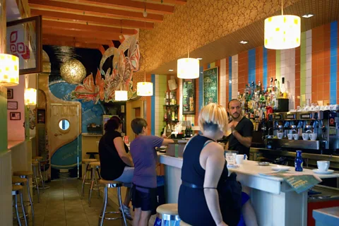 Start the day with coffee and a pastry in Barri Gotic. (Jean-Pierre Lescourret/LPI)