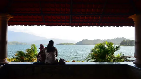 Kerala, India, family, waterways, boating