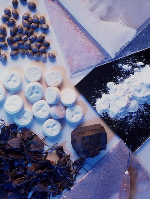 A variety of different types of drugs and substances.