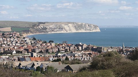 Sealladh den bhaile-turasachd costail, Swanage