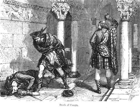 Engraving of the murder of John Comyn