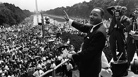 Dr Martin Luther King making his 'I have a dream' speech