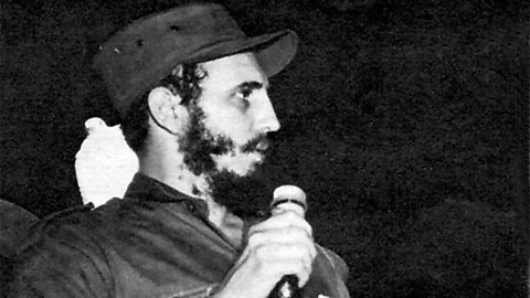 Fidel Castro speaking after the triumph of the revolution