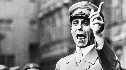 Joseph Goebbels making a speech in 1934