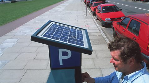 Solar-powered ticket machine