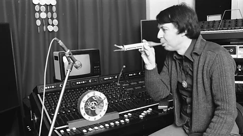 The BBC’s Radiophonic Workshop created music in inventive ways −using household objects, white noise, and manipulating and distorting sounds. (BBC)