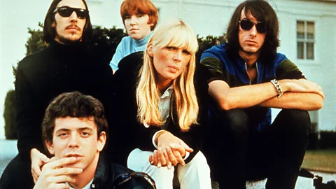 The Velvets pictured with Nico circa 1969:  Lou Reed, Sterling Morrison, Maureen Tucker, Nico and Doug Yule. (Pictorial Press Ltd/Alamy)