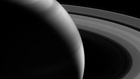 The Cassini spacecraft also took this stunning image of Saturn, looking towards the sunlit side of its rings. (Nasa)